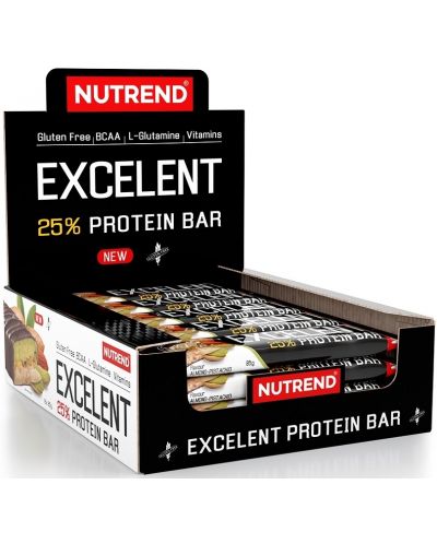Excelent Протеинови барoве, шоколад с кокос, 18 броя, Nutrend - 1