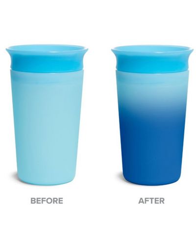 Преходна чаша Munchkin - Miracle 360° Colour Change, 255 ml, синя - 3