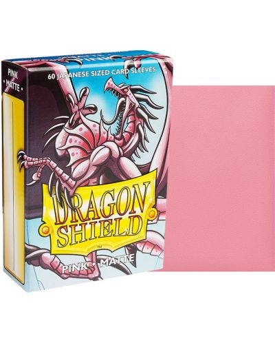 Протектори за карти Dragon Shield Sleeves - Small Matte Pink (60 бр.) - 2