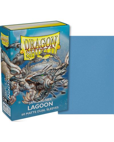 Протектори за карти Dragon Shield Dual Sleeves - Small Matte Lagoon (60 бр.) - 2