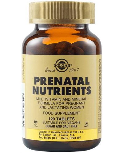 Prenatal Nutrients, 120 таблетки, Solgar - 1