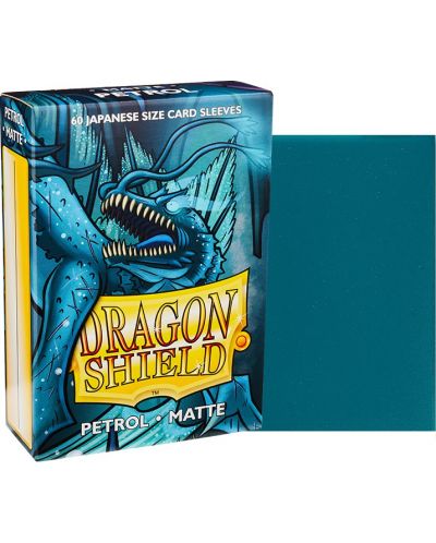 Протектори за карти Dragon Shield Sleeves - Small Matte Petrol (60 бр.) - 2