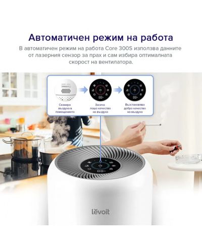Пречиствател за въздух Levoit - Core 300S, HEPA, 22 dB, бял - 5