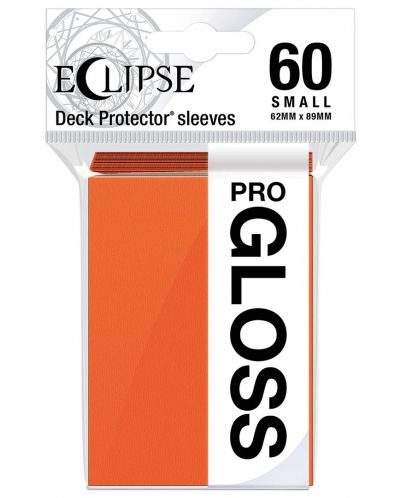 Протектори за карти Ultra Pro - Eclipse Gloss Small Size, Pumpkin Orange (60 бр.) - 1