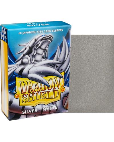 Протектори за карти Dragon Shield Sleeves - Small Matte Silver (60 бр.) - 2