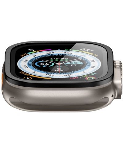 Стъклен протектор Spigen - Glas.TR Slim Pro, Apple Watch Ultra, черен - 5
