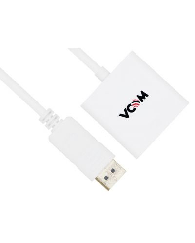 Преходник VCom - CG601, DisplayPort/HDMI, 0.15m, бял - 1