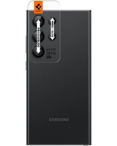 Протектор за камера Spigen - Glass tR EZ Fit Optik Pro, Galaxy S24 Ultra, 2 броя - 2