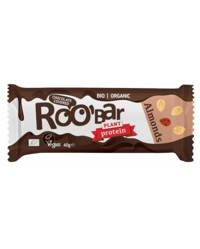 Протеинов бар с шоколад и бадеми, 40 g, Roobar - 1