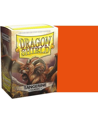 Протектори за карти Dragon Shield Classic Sleeves -  Tangerine (100 бр.) - 2