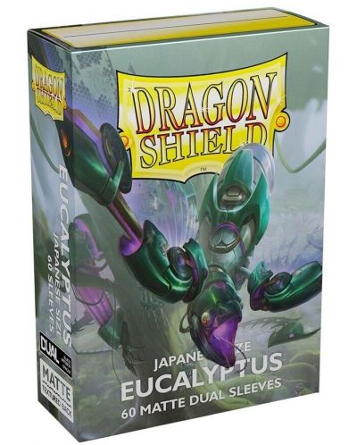 Протектори за карти Dragon Shield Dual Sleeves - Small Matte Eucalyptus (60 бр.) - 1