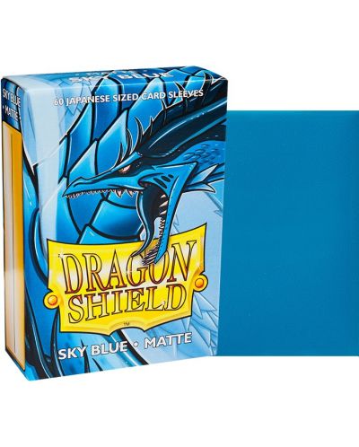 Протектори за карти Dragon Shield - Small Matte Sky Blue (60 бр.) - 2