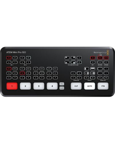 Превключвател Blackmagic Design - ATEM Mini PRO ISO, черен - 1