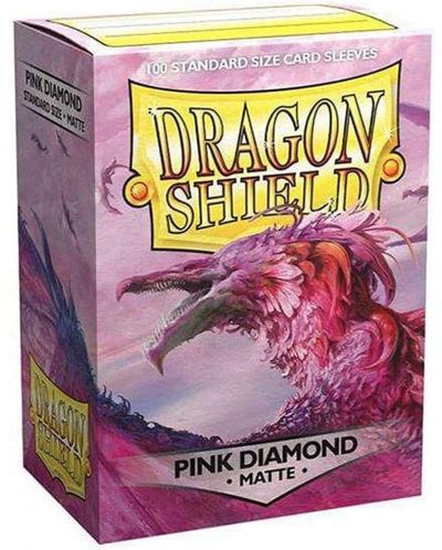 Протектори за карти Dragon Shield Sleeves - Matte Pink Diamond (100 бр.) - 1