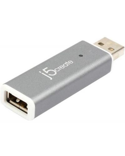 Преходник j5Create - Mirror JUC610, USB 2.0/USB 2.0, сребрист - 1