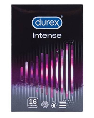 Intense Оребрени презервативи, 16 броя, Durex - 1