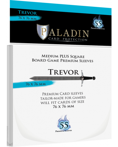 Протектори за карти Paladin - Trevor 76 x 76 (55 бр.) - 1