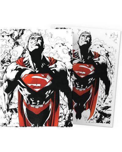 Протектори за карти Dragon Shield - Matte Dual Art Sleeves Standard Size, Superman Core (100 бр.) - 2