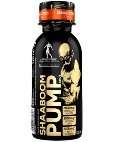Black Line Shaaboom Pump Shot, портокал и цитрус, 12 шота x 120 ml, Kevin Levrone - 2