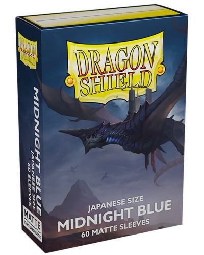 Протектори за карти Dragon Shield - Matte Sleeves Small Size, Midnight Blue (60 бр.) - 1