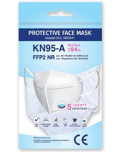 Предпазна маска, KN95/ FFP2, Agiva - 1