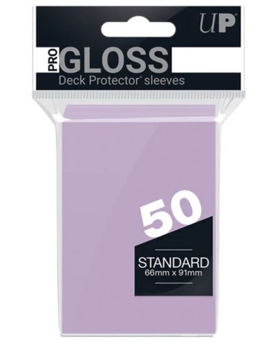 Протектори за карти Ultra Pro - PRO-Gloss Standard Size, Lilac (50 бр.) - 1