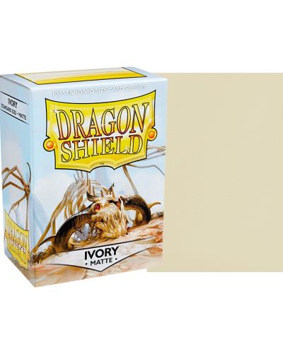 Протектори за карти Dragon Shield Sleeves - Matte Ivory (100 бр.) - 2