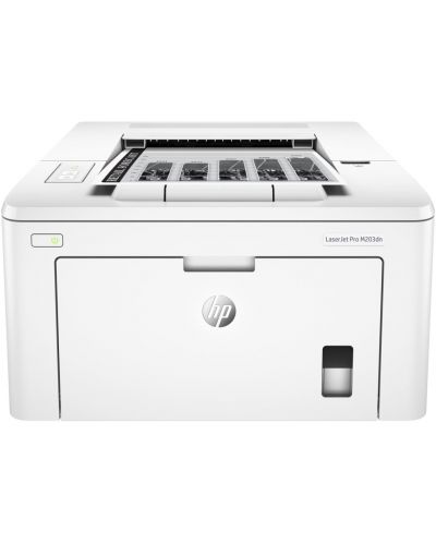 Принтер HP - LasesrJet Pro M203dn, лазерен, бял