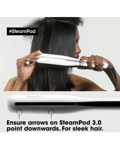 Преса за коса L’Oréal Professionnel - Steampod 3.0, 180-210ºC, бяла - 8