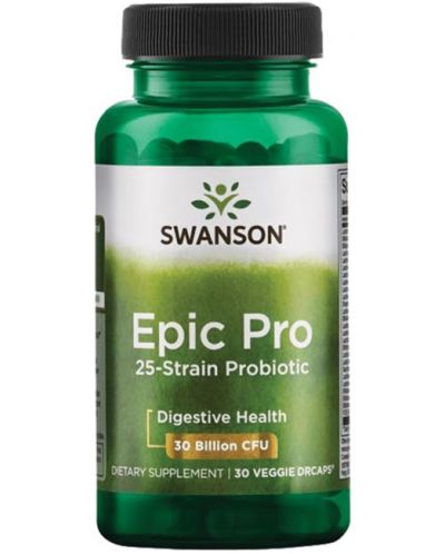Epic-Pro 25-Strain Probiotic, 30 капсули, Swanson - 1