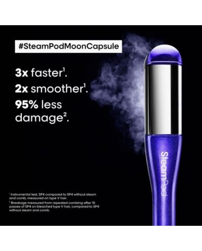 Преса за коса L’Oréal Professionnel Paris - SteamPod Moon Capsule, 210°C , Infinite Blue - 8