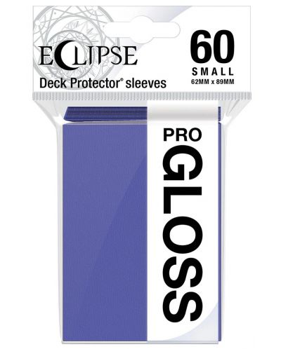 Протектори за карти Ultra Pro - Eclipse Gloss Small Size, Royal Purple (60 бр.) - 1