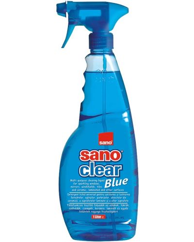 Препарат за прозорци Sano - Clear Blue, 1 L - 1