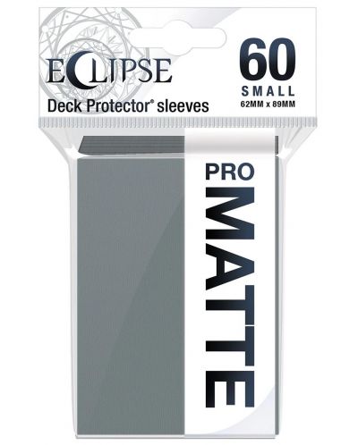 Протектори за карти Ultra Pro - Eclipse Matte Small Size, Smoke Grey (60 бр.) - 1