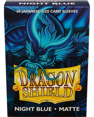 Протектори за карти Dragon Shield Sleeves - Small Matte Night Blue (60 бр.) - 1