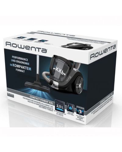 Прахосмукачка Rowenta - Compact Power, RO4825EA, HEPA, черна/сива - 5