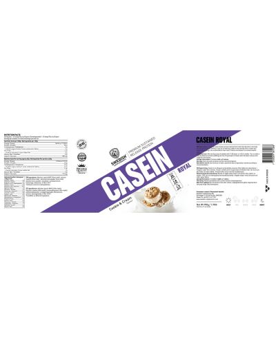 Casein Royal, ванилов сладолед, 900 g, Swedish Supplements - 2