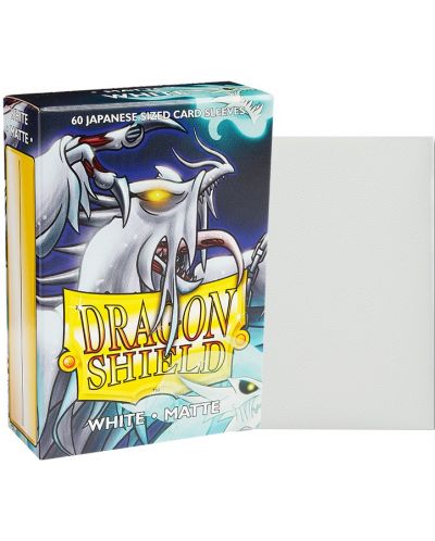 Протектори за карти Dragon Shield - Matte Sleeves Small Size, White (60 бр.) - 2