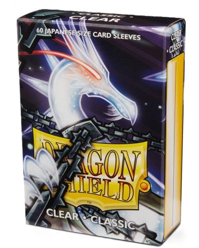 Протектори за карти Dragon Shield - Classic Sleeves Small Size, Clear (60 бр.) - 1