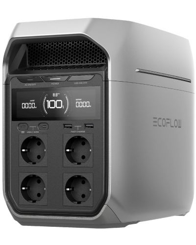 Преносима електростанция EcoFlow - DELTA 3 PLUS, сребриста | Ozone.bg