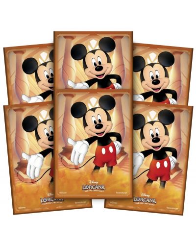Протектори за карти Disney Lorcana TCG: The First Chapter Card Sleeves - Mickey Mouse (65 бр.) - 3