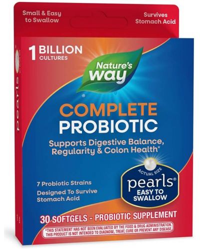 Complete Probiotic Pearls, 30 капсули, Nature's Way - 1