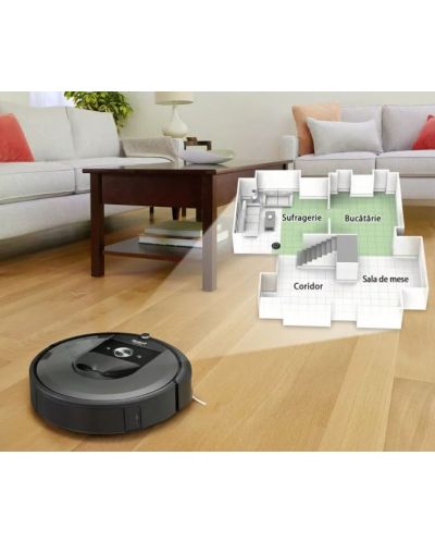 Прахосмукачка-робот iRobot - Roomba i8 Combo, черна - 4
