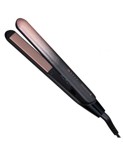Преса за коса Remington - S5305 Rose Shimmer, до 230°C, черна/розова - 1