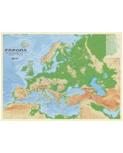 Природогеографска стенна карта на Европа (1:5 000 000, 107/150 см) - 1