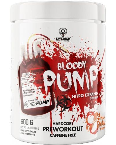 Bloody Pump, праскова с манго, 600 g, Swedish Supplements - 1