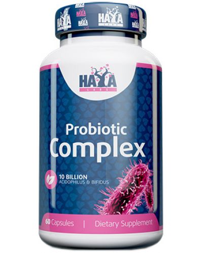 Probiotic Complex 10 Billion Acidophilus & Bifidus, 60 капсули, Haya Labs - 1