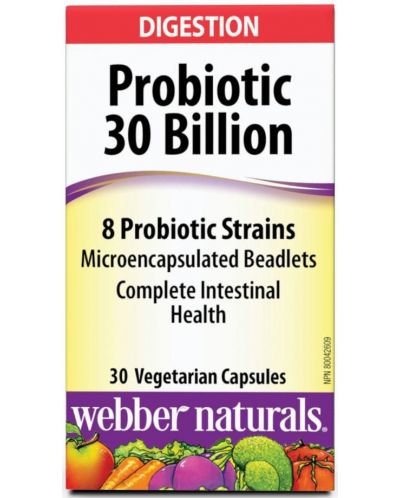 Probiotic 30 Billion, 30 капсули, Webber Naturals - 1