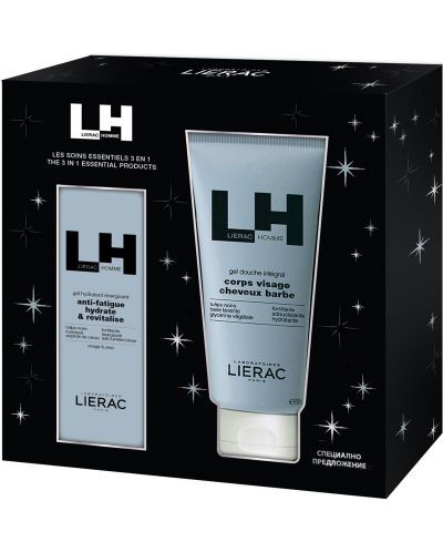 Lierac Homme Комплект за мъже - Гел-крем за лице и очи и душ гел 3 в 1, 50 + 200 ml (Лимитирано) - 2