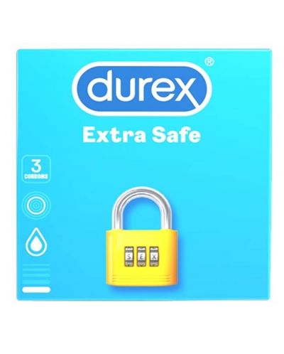 Extra Safe Презервативи, 3 броя, Durex - 1